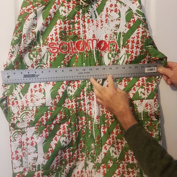 SALOMON Jacket XL Colorful Full Zip Snow Outdoor Logo Pockets Winter - Picture 11 of 13